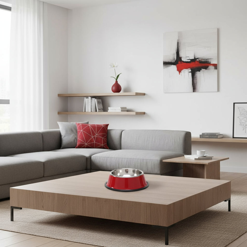 Gamelle en inox personnalisable rouge