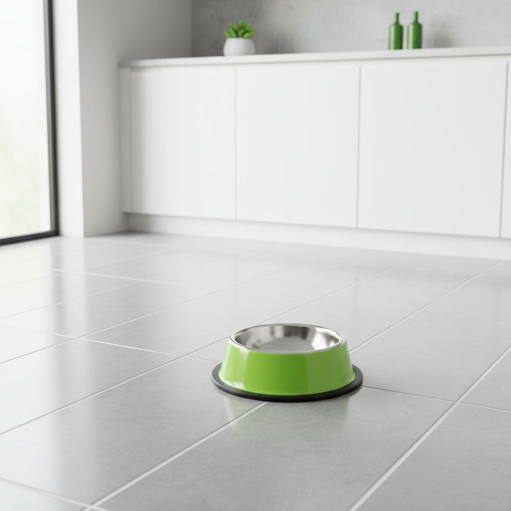 Gamelle pour chien personnalisable verte en inox 4 tailles et plusieurs couleurs disponibles