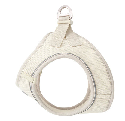 Harnais beige doux et confortable pour chien, idéal pour les promenades quotidiennes