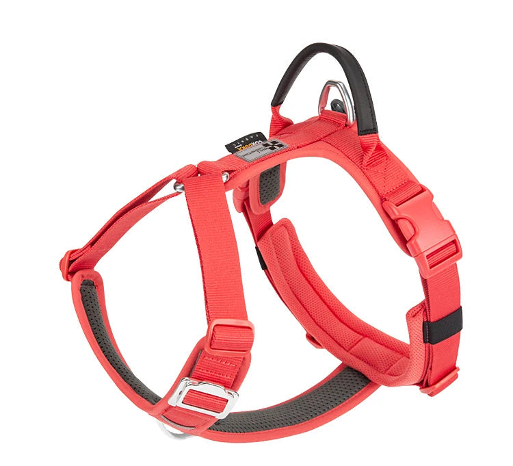 harnais anti-traction réfléchissant rouge rembourré, ajustable et durable