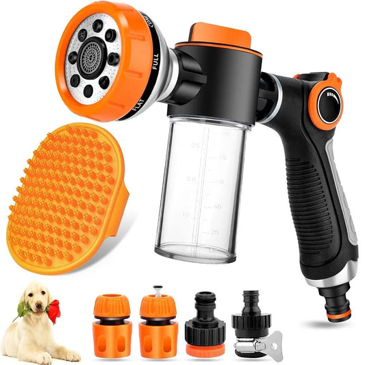 Jet d'eau pour chien Haute Pression & Réservoir à Savon | Tuyaux d'arrosage - Noble Truffe