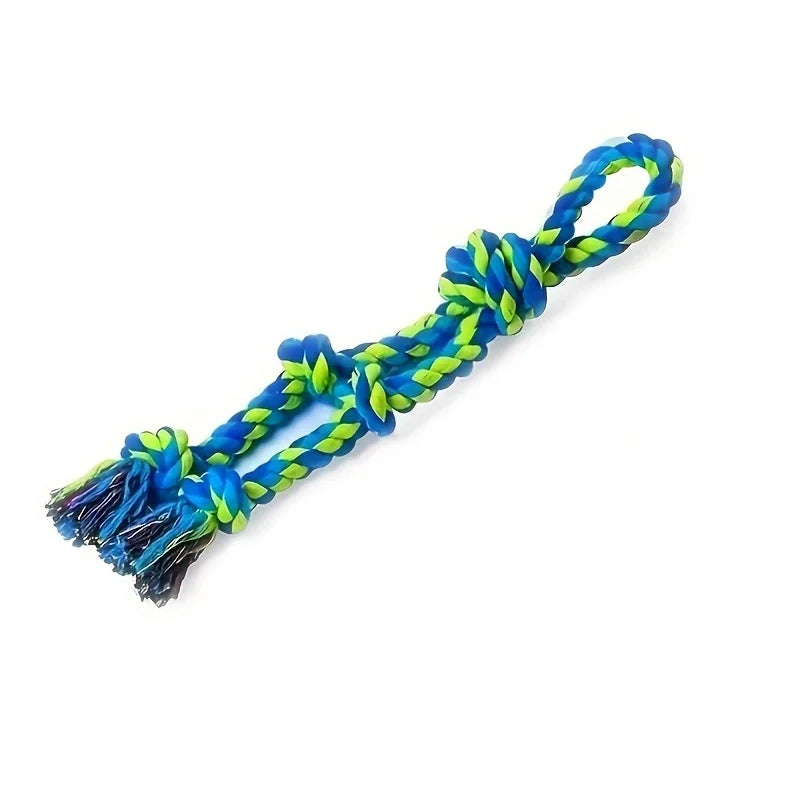 jouet corde solide bleu et vert pour chien de taille moyenne et grande