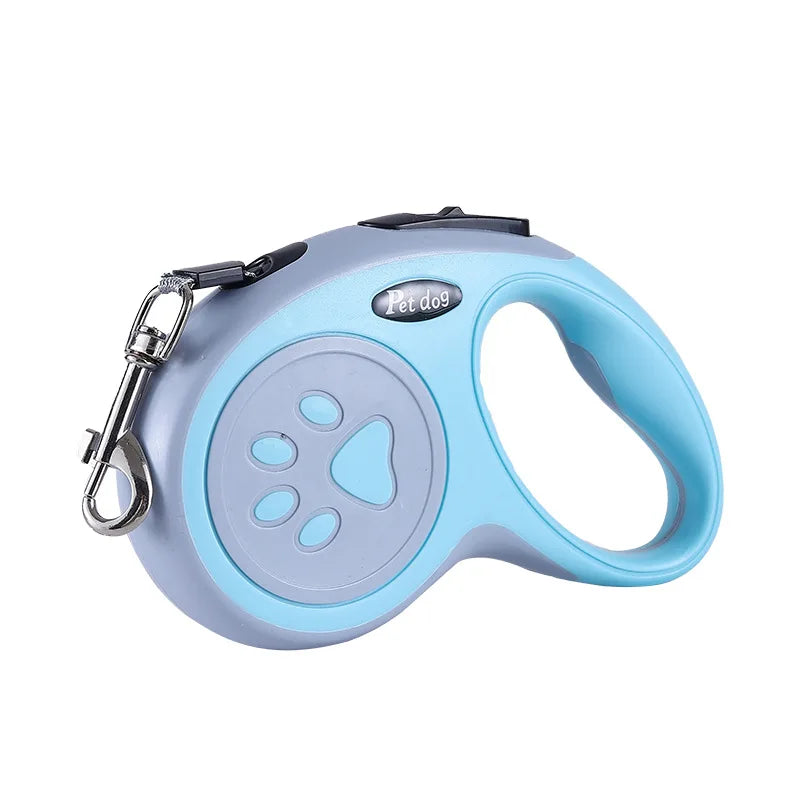 laisse retractable bleue pour chiot ou petit chien – parfaite pour promenade en toute saison