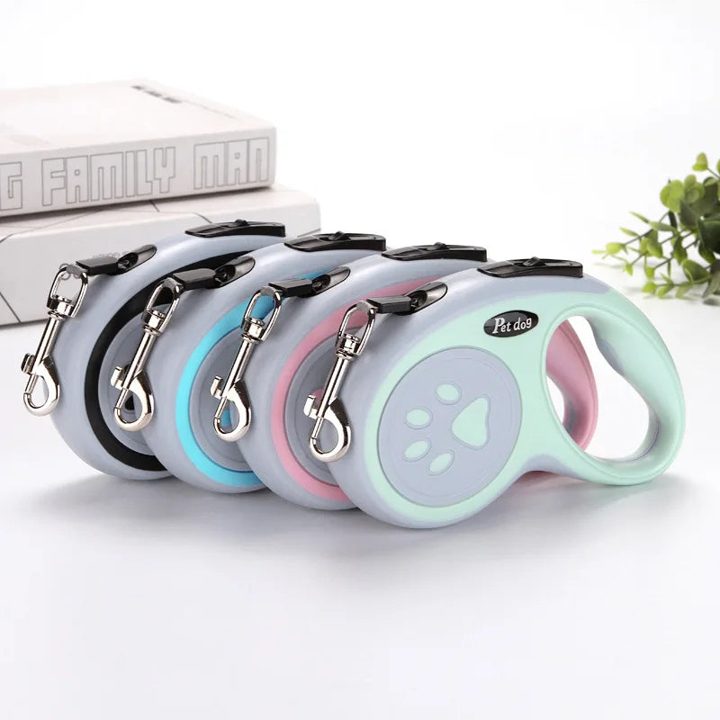 laisse retractable pour petit chien en nylon 3m 5m – ideal promenade et traction sécurisée