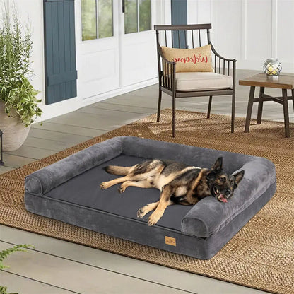 Lit Orthopédique pour chien XL – Mousse Épaisse & Bords Rembourrés - Noble Truffe