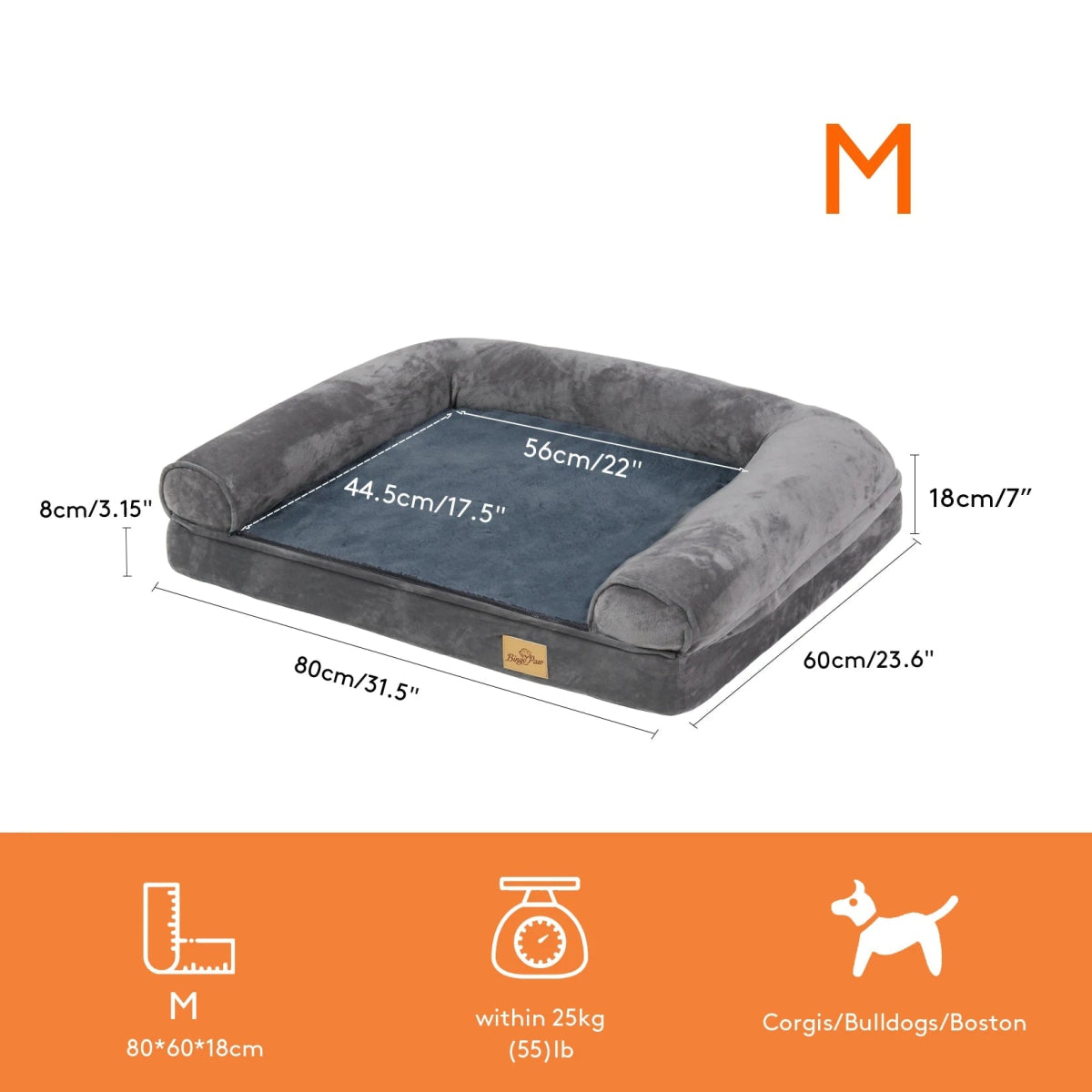 Lit Orthopédique pour chien XL – Mousse Épaisse & Bords Rembourrés - Noble Truffe