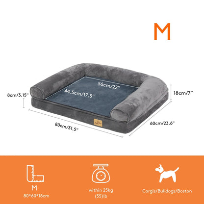 Lit Orthopédique pour chien XL – Mousse Épaisse & Bords Rembourrés - Noble Truffe