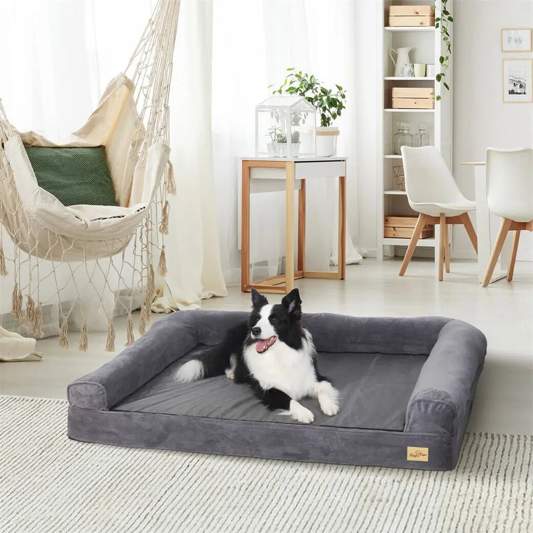 Lit Orthopédique pour chien XL – Mousse Épaisse & Bords Rembourrés - Noble Truffe