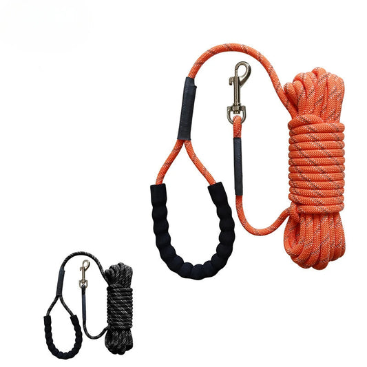 Longe pour chien réfléchissante de 30 mètres, coloris orange et noir