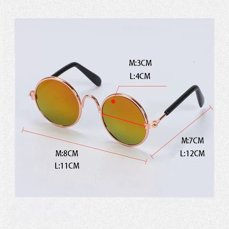 Lunettes Chien Rétro Rondes – Accessoire Photo & Cosplay Chien - Noble Truffe