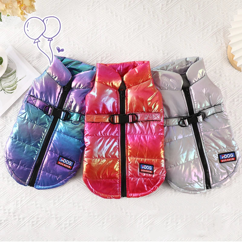 Manteau chaud pour chien réfléchissant IrisCoat, 3 couleurs et 6 tailles