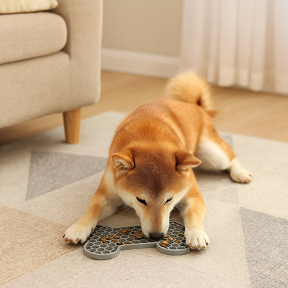 Tapis de léchage grand chien – Silicone en forme d’os anti-stress et occupation