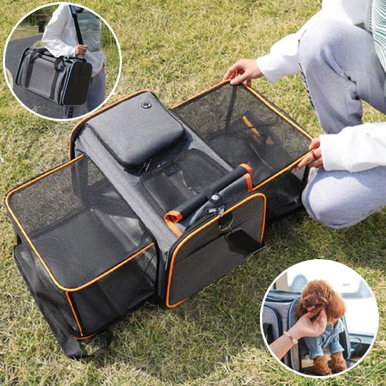 Sac à dos de transport pour chien < 5 kg – style sac de sport respirant et sécurisé - Noble Truffe