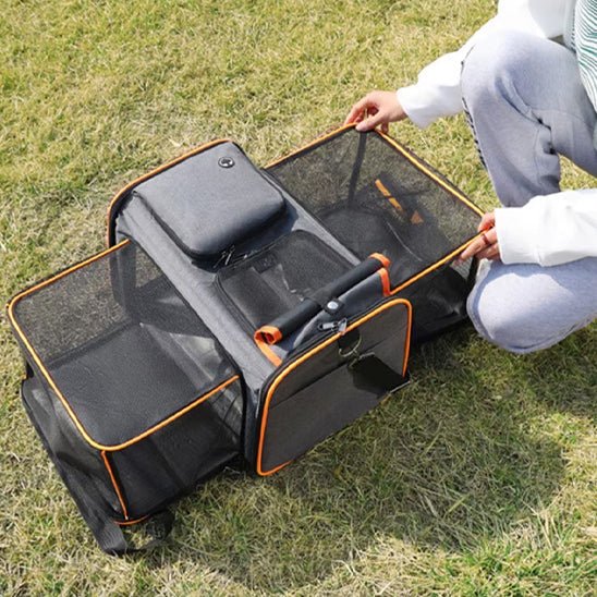 Sac à dos de transport pour chien < 5 kg – style sac de sport respirant et sécurisé - Noble Truffe