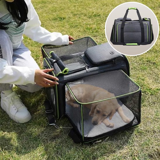 Sac à dos de transport pour chien < 5 kg – style sac de sport respirant et sécurisé - Noble Truffe