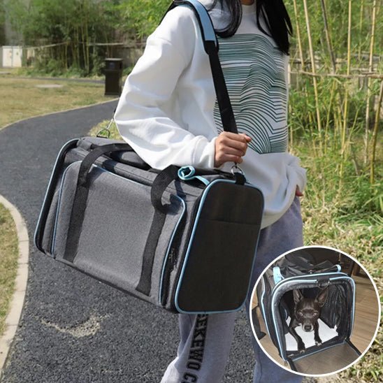 Sac à dos de transport pour chien < 5 kg – style sac de sport respirant et sécurisé - Noble Truffe