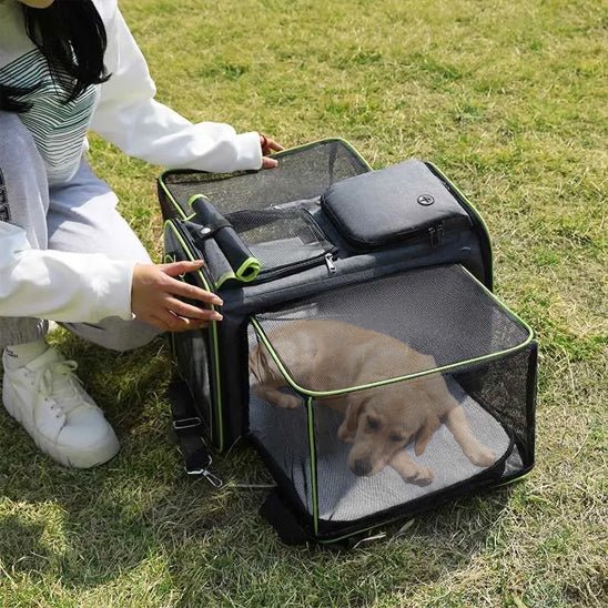 Sac à dos de transport pour chien < 5 kg – style sac de sport respirant et sécurisé - Noble Truffe