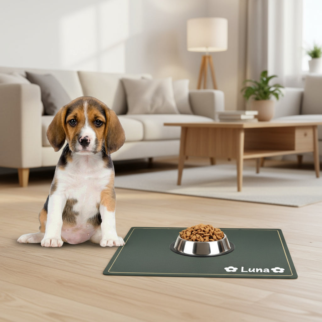 Tapis pour chien personnalisé avec le nom du chien 