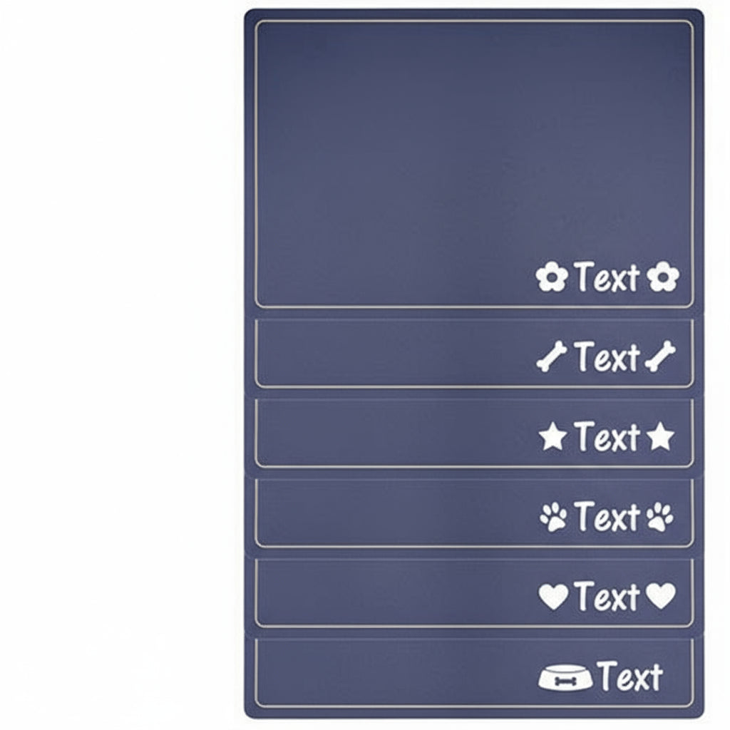 Tapis de gamelle personnalisable, pour garder le sol propre sous les gamelle - couleur bleu