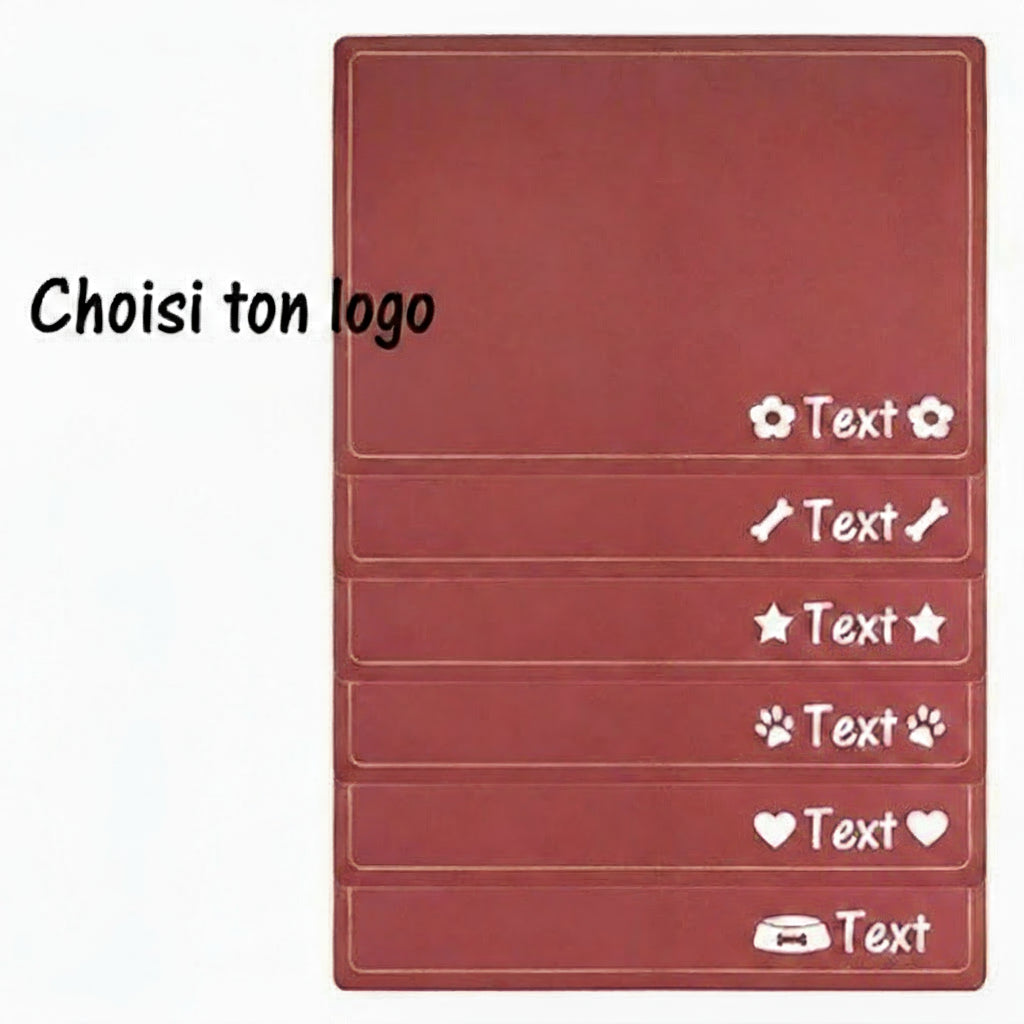 Tapis sous gamelle de chien personnalisable, pour garder le sol propre sous les gamelle tapis sous gamelle rouge