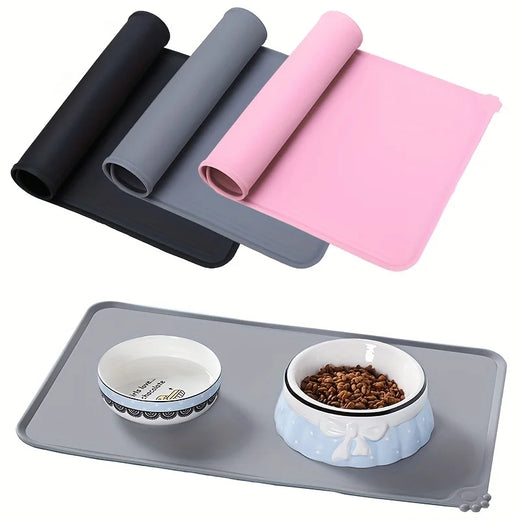 CleanPaw™ Silicone Dog Bowl Mat – Clean Floor, Easy Cleaning