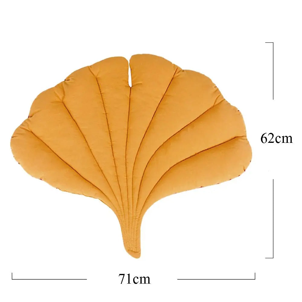 Mesure du tapis feuille ginkgo jaune pour chien