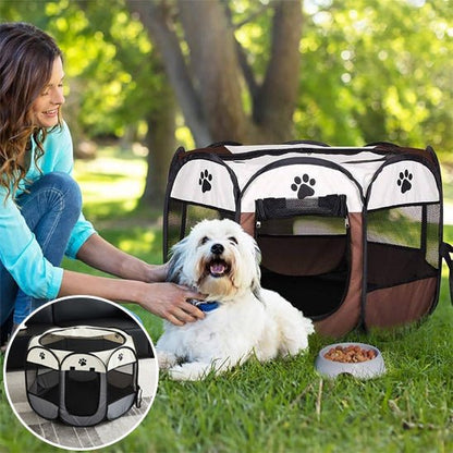Tente Pliable pour Chien – Enclos Octogonale Portable et Aéré - Noble Truffe