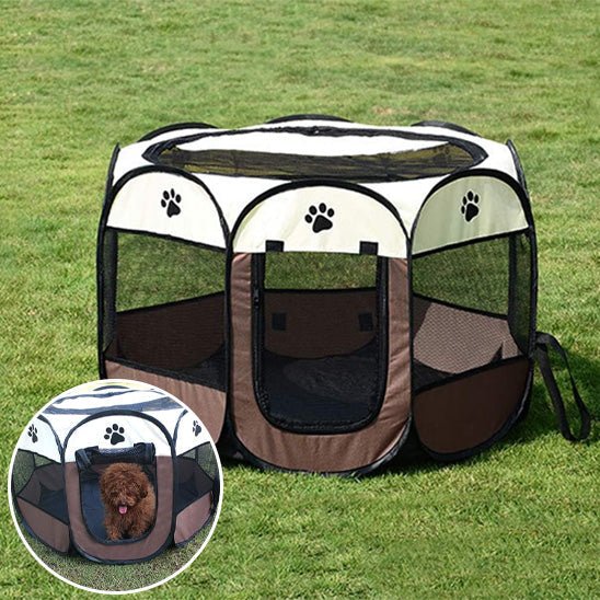 Tente Pliable pour Chien – Enclos Octogonale Portable et Aéré - Noble Truffe