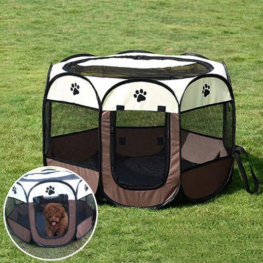 Tente Pliable pour Chien – Enclos Octogonale Portable et Aéré - Noble Truffe