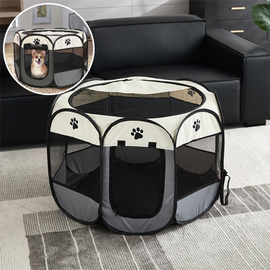 Tente Pliable pour Chien – Enclos Octogonale Portable et Aéré - Noble Truffe