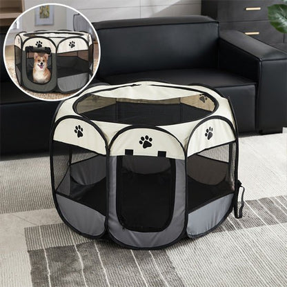 Tente Pliable pour Chien – Enclos Octogonale Portable et Aéré - Noble Truffe