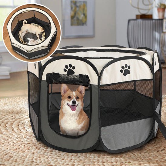 Tente Pliable pour Chien – Enclos Octogonale Portable et Aéré - Noble Truffe