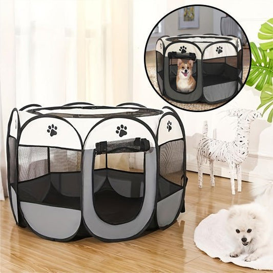 Tente Pliable pour Chien – Enclos Octogonale Portable et Aéré - Noble Truffe