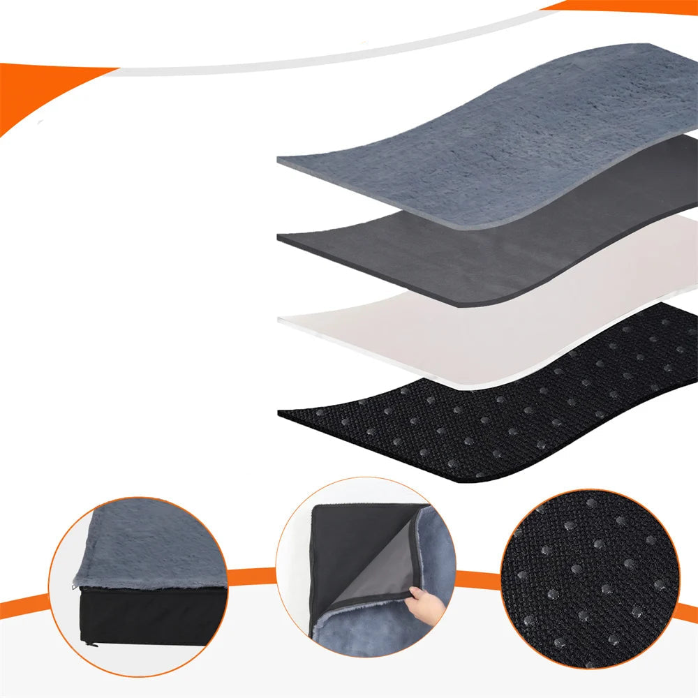 tissu Oxford 600D résistant et imperméable du lit orthopédique BORWART
Différentes couches de la composition du coussin 